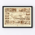 Vintage Map of Palo Alto, California 1925