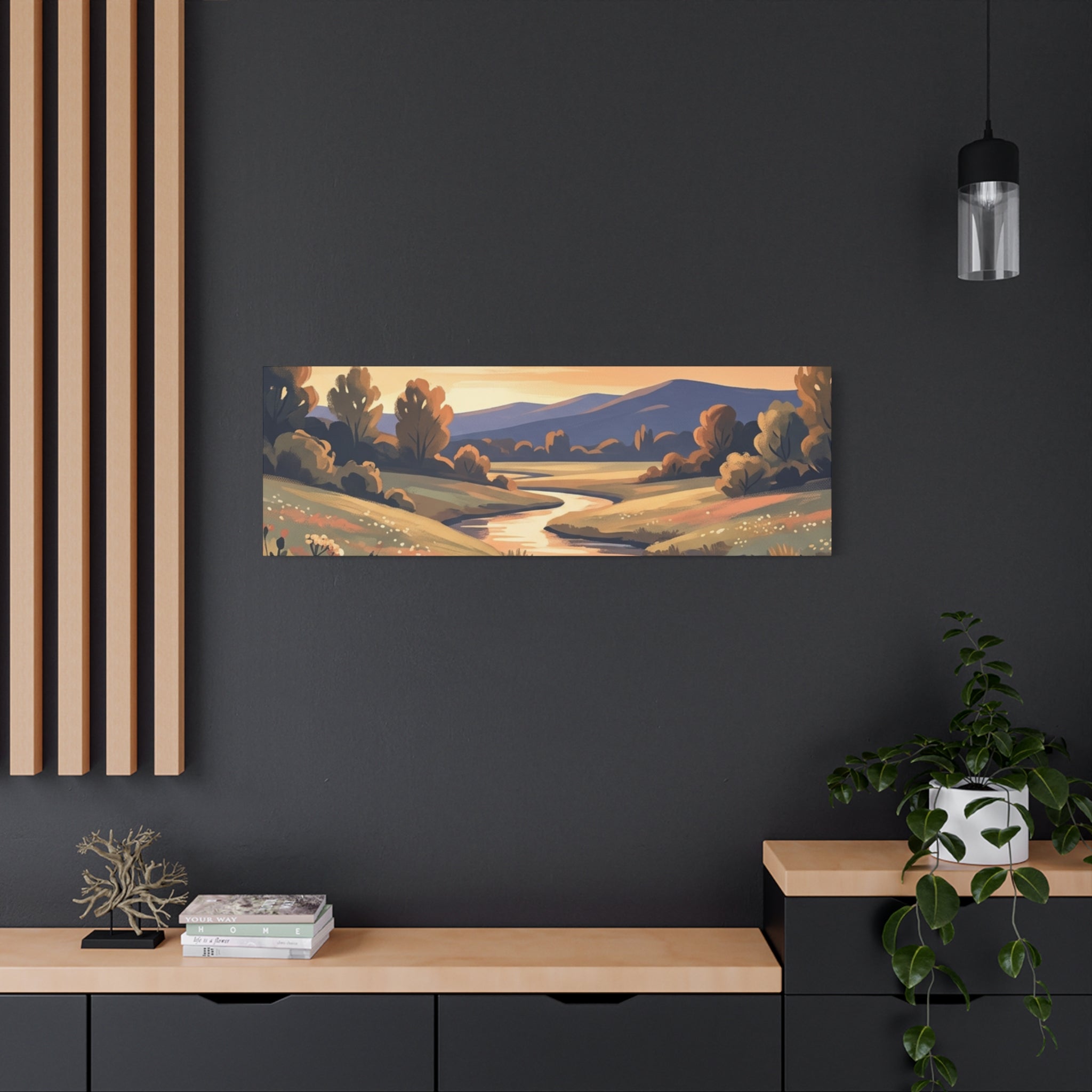Sunset Meadow Canvas Wall Art