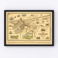 Vintage Map of Cleveland, Ohio 1937