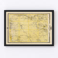 Vintage Map of Howard County, Iowa 1875