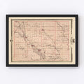 Vintage Map of Mitchell County, Iowa 1875