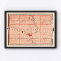 Vintage Map of Humboldt County, Iowa 1875