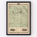 Vintage Map of Cerro Gordo County, Iowa 1875