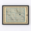 Vintage Map of Floyd County, Iowa 1875