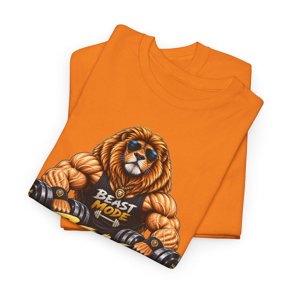 Beast Mode Lion T-Shirt — Workout Gym Fitness Tee