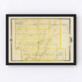 Vintage Map of Shelby County, Iowa 1875