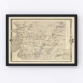 Vintage Map of Harrison County, Iowa 1875