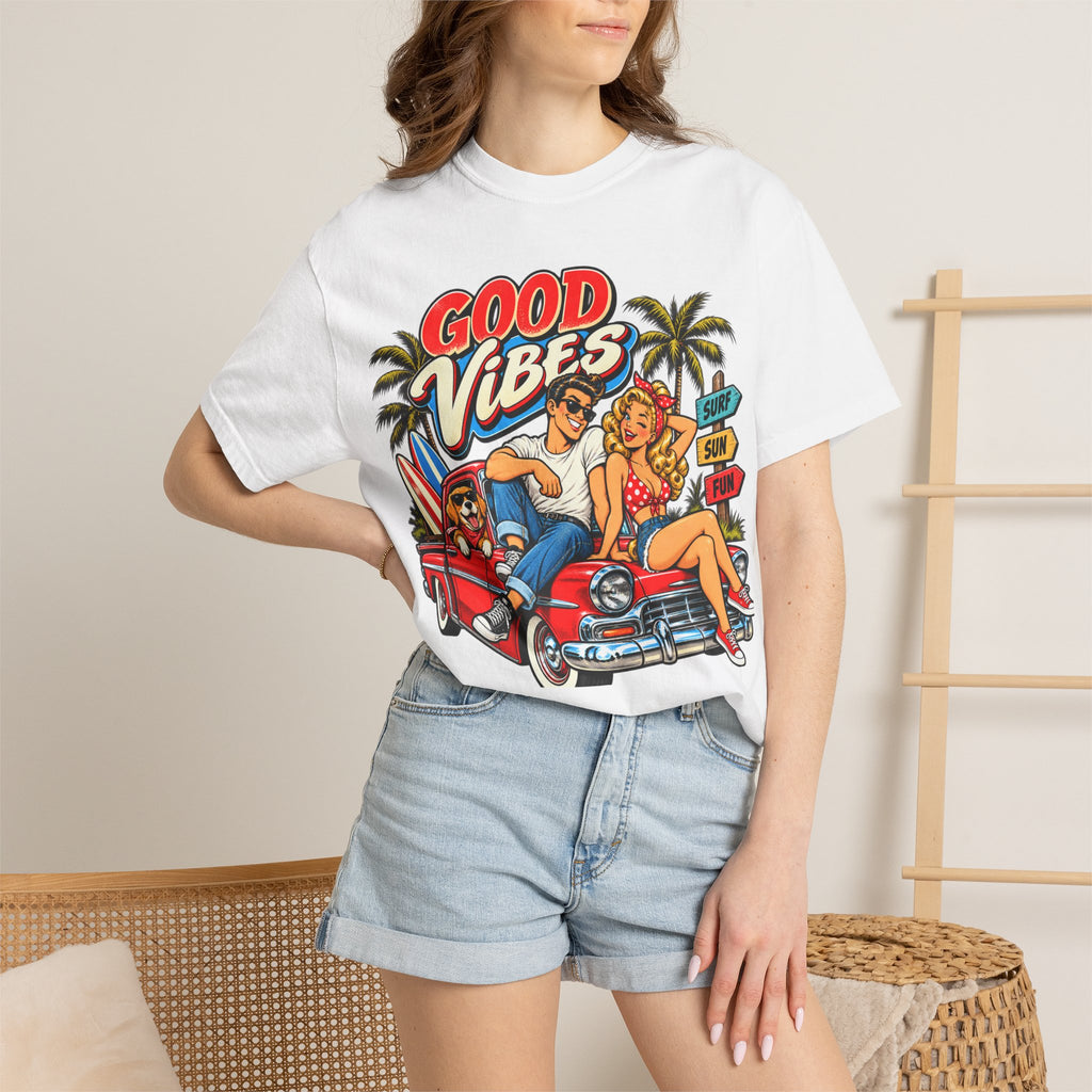 Good Vibes Retro Beach T-Shirt