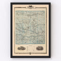 Vintage Map of Keokuk County, Iowa 1875