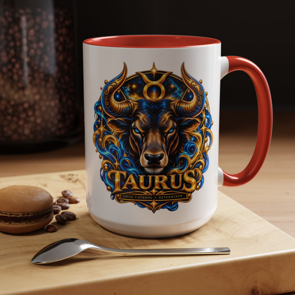 Taurus Coffee Mug — Zodiac Bull Accent Mug (11/15oz)