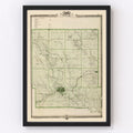 Vintage Map of Polk County, Iowa 1875