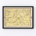 Vintage Map of Lucas County, Iowa 1875