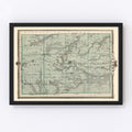Vintage Map of Clarke County, Iowa 1875