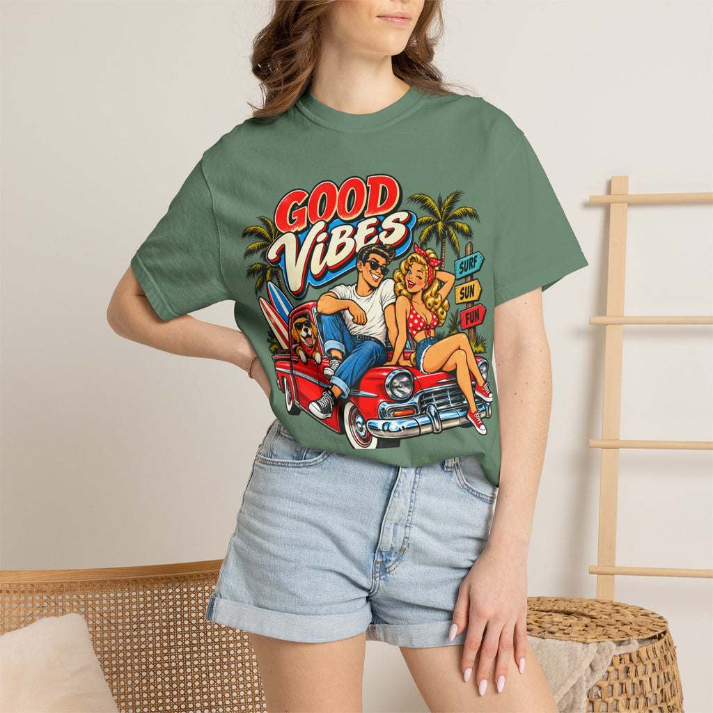 Good Vibes Retro Beach T-Shirt