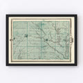 Vintage Map of Union County, Iowa 1875