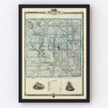 Vintage Map of Decatur County, Iowa 1875
