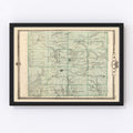 Vintage Map of Wayne County, Iowa 1875