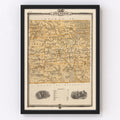 Vintage Map of Appanoose County, Iowa 1875