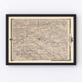 Vintage Map of Davis County, Iowa 1875