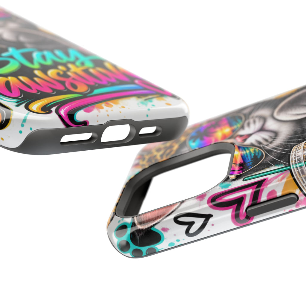Phone Case — "Stay Pawsitive" Cat Impact-Resistant Case