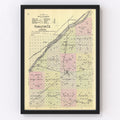 Vintage Map of Hamilton County, Nebraska 1885