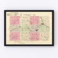 Vintage Map of Pawnee County, Nebraska 1885