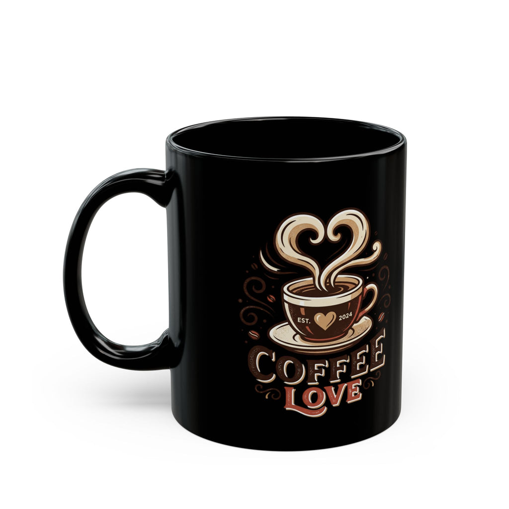 Coffee Love Black Mug — 11oz & 15oz Ceramic Coffee Mug