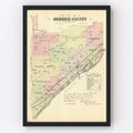 Vintage Map of Merrick County, Nebraska 1885