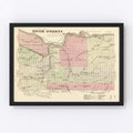 Vintage Map of Knox County, Nebraska 1885
