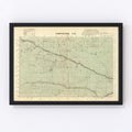 Vintage Map of Cheyenne County, Nebraska 1885