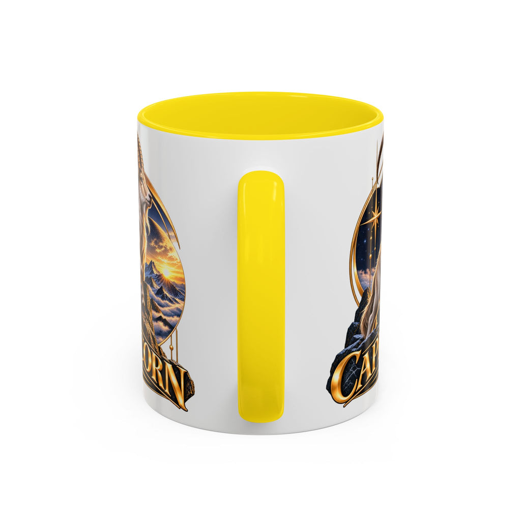 Capricorn Zodiac Coffee Mug — Astrological Goat Accent Mug (11/15oz)
