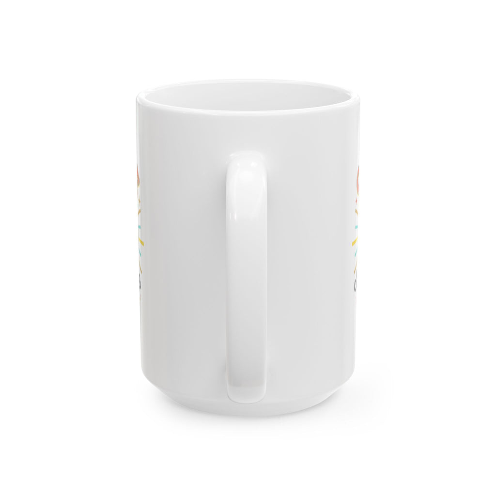 Coffee Mug — 'Coffee My Favorite Drink' Colorful Retro Ceramic Mug (11oz, 15oz)