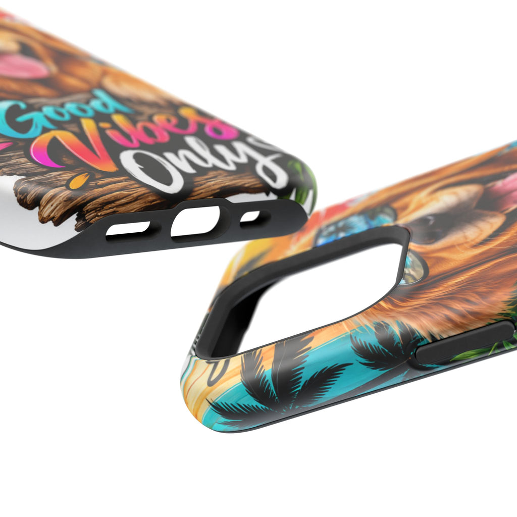 Phone Case — 'Good Vibes Only' Tropical Dog Impact-Resistant Case