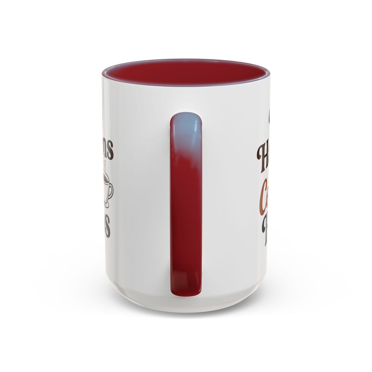 Coffee Mug — "Life Happens, Coffee Helps" Accent Ceramic Mug (11/15oz)
