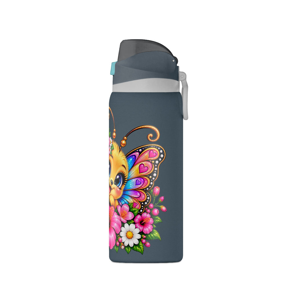 Floral Butterfly Insulated Water Bottle 32oz