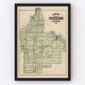 Vintage Map of Dakota County, Minnesota 1874