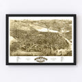 Vintage Map of Boston, Massachusetts 1880