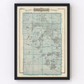 Vintage Map of Kandiyohi County, Minnesota 1874