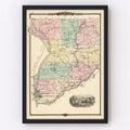 Vintage Map of Crawford County, Wisconsin 1878