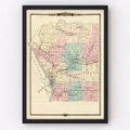 Vintage Map of Lacrosse County, Wisconsin 1878