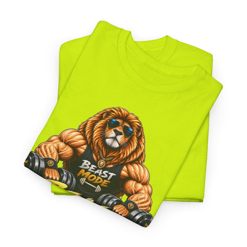 Beast Mode Lion T-Shirt — Workout Gym Fitness Tee
