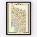 Vintage Map of Lincoln County, Wisconsin 1878