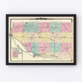 Vintage Map of Pierce County, Wisconsin 1878