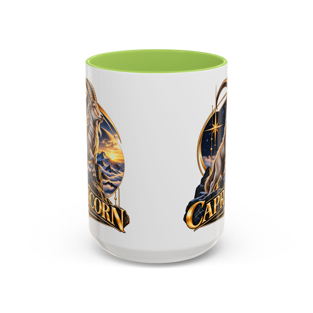 Capricorn Zodiac Coffee Mug — Astrological Goat Accent Mug (11/15oz)
