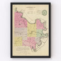 Vintage Map of Doniphan County, Kansas 1887