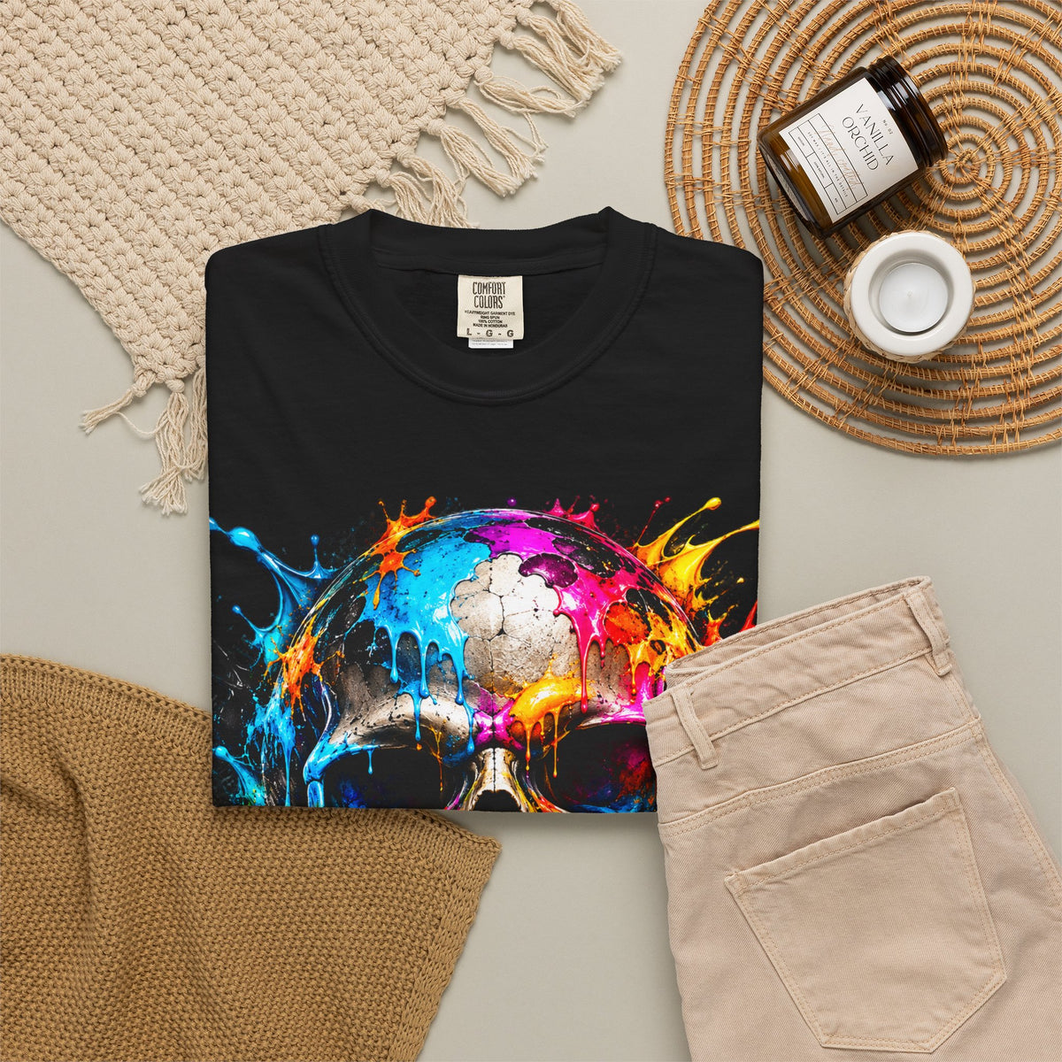 Color Splash Skull T-Shirt