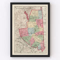 Vintage Map of Carroll County, New Hampshire 1877