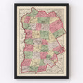 Vintage Map of Grafton County, New Hampshire 1877