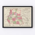 Vintage Map of Cheshire County, New Hampshire 1877