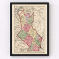 Vintage Map of Strafford County, New Hampshire 1877